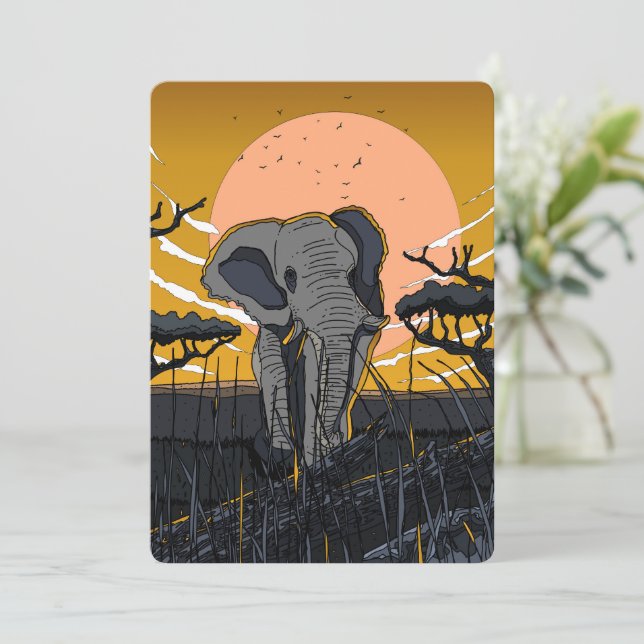 Reserve A Data Elefante Africano (Em pé/Frente)