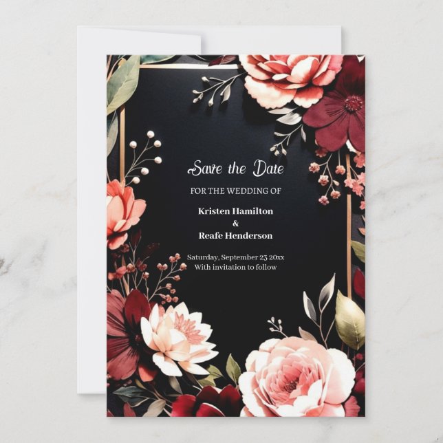 Reserve A Data Elegância Borgonha sem Foto (Frente)