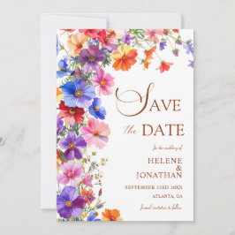 Reserve A Data Elegant Boho Chic Wildflower Garden Wedding