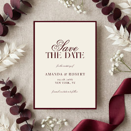 Reserve A Data Elegant Burgundy Old Money Wedding