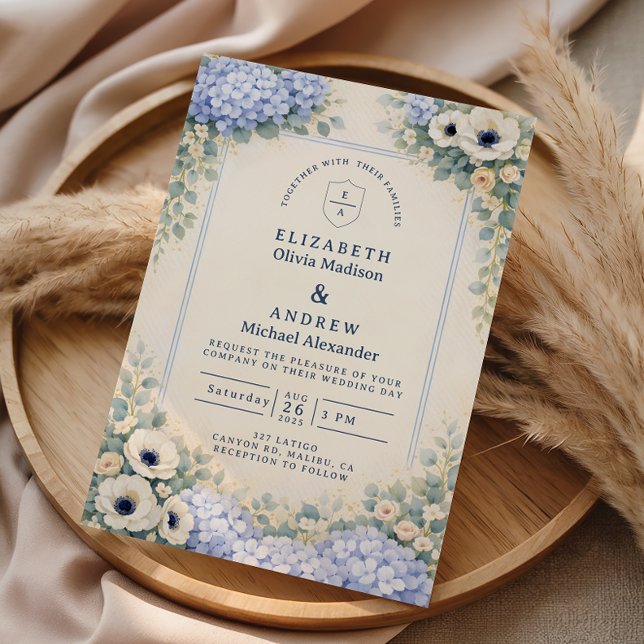 Reserve A Data Elegant Dusty Blue Garden Wedding (Criador carregado)