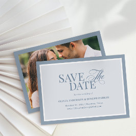 Reserve A Data Elegant Dusty Blue Photo | Classic Luxe