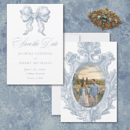 Reserve A Data Elegant Dusty Blue Toile French Manor Photo