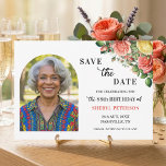 Reserve A Data Elegant Floral Photo 88th Birthday Party<br><div class="desc">Elegant,  colorful,  joyful design with watercolor roses and 1 special photo. Customize the details for a unique and chic Save the Date Card.</div>