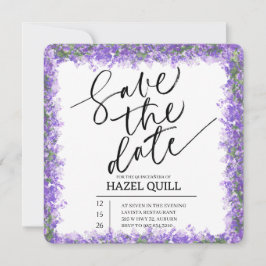 Reserve A Data Elegant Floral Quinceañera Save the Date