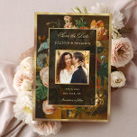 Reserve A Data Elegant Floral Still Life Wedding Save the Date<br><div class="desc">This beautiful design evokes old world charm and elegance, and is perfect for the couple who love classic fine art. This luxurious floral still life was painted in 1790 by the Dutch artist Paul Theodor van Brussel, and features roses, tulips, iris, peonies and narcissi in a terracotta urn. It is...</div>