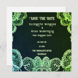 Reserve A Data Elegant Lace" Wedding Invitation Collection