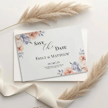 Elegant Lavender Watercolor Wedding Save The Date