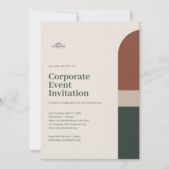 Reserve A Data Elegant Minimalist corporate Event Invitation (Frente)