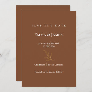 Reserve A Data Elegant Minimalist Save the Date Card | Modern