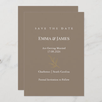 Reserve A Data Elegant Minimalist Save the Date Card | Modern