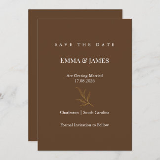 Reserve A Data Elegant Minimalist Save the Date Card | Modern