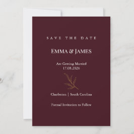 Reserve A Data Elegant Minimalist Save the Date Card | Modern