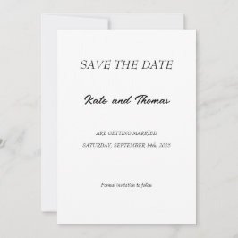Reserve A Data Elegant Modern Calligraphy Minimalist Chic Wedding