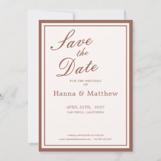 Reserve A Data Elegant Pink Watercolor Floral Monogram Wedding