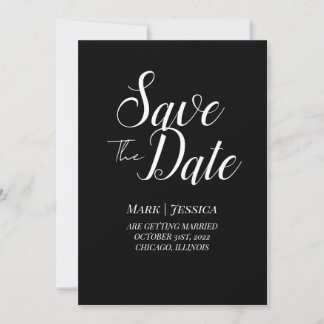 Reserve A Data Elegant Save The Date Card | Minimal Modern