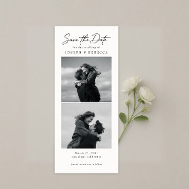 Reserve A Data Elegant Text and Photo Strip | Bookmark Wedding