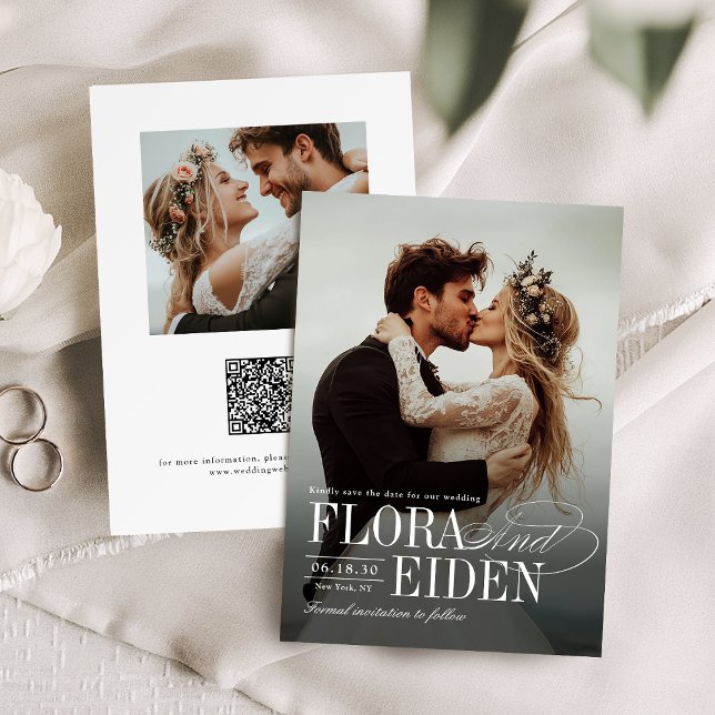 Reserve A Data Elegant Timeless Typography Photo Save The Date (Elegant Timeless Typography Photo Save The Date)