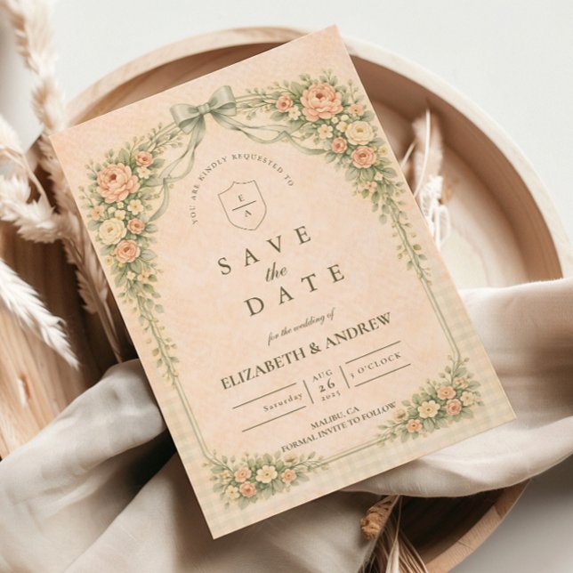 Reserve A Data Elegant Vintage Rose Arch Wedding (Criador carregado)