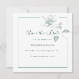 Reserve A Data Elegant White Roses Sage Green Floral Wedding