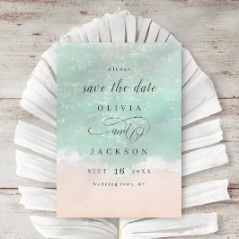 Reserve A Data Elegante abstrato cintilante praia oceânica