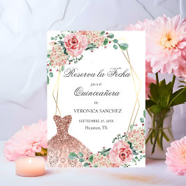 Reserve A Data Elegante Aquañera Quince Espanhol Rosa