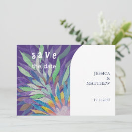 Reserve A Data Elegante Belo Boho Casamento Floral Roxo