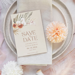 Reserve A Data Elegante Boho Floral Foto Casamento Salve A Data