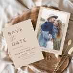 Reserve A Data Elegante Boho Salve a data do minimalista de fotos<br><div class="desc">Cartões salve a data Boho Terracotta que têm uma foto na frente. Os Cartões salve a data contêm uma moderna tipografia cursiva escrita escrita escrita escrita escrita escrita escrita escrita que é elegante,  simples e moderna a ser usada depois da simples celebração do dia de casamento minimalista.</div>