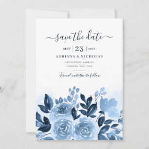 Reserve A Data Elegante Botânico de Aquarela com Letra Floral par