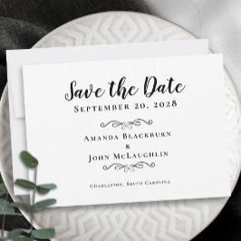 Reserve A Data Elegante Caligrafia Romântica em Letra Delicada Pr