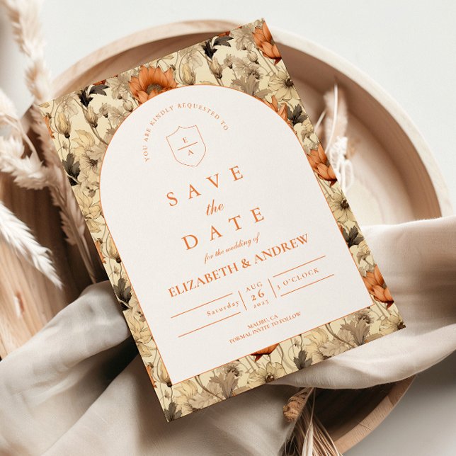 Reserve A Data Elegante Casamento Botânico de Outono (Criador carregado)
