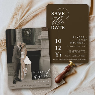 Reserve A Data Elegante Casamento de Foto com Sangria Moderna Esc