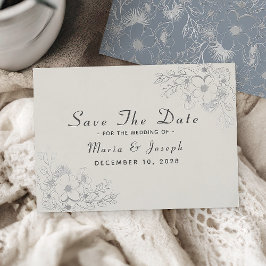 Reserve A Data Elegante Casamento de Inverno em Azul Poeirento -