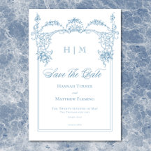 Elegante Casamento Vitoriano em Azul Francês com C