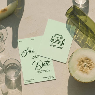 Reserve A Data Elegante Chic Creme Verde Salvia Casamento de Famí
