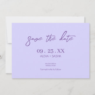 Reserve A Data Elegante Chic Lilás Roxo