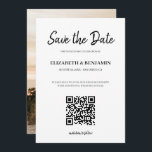 Reserve A Data Elegante Código QR de Letra Caligráfica Foto Salva<br><div class="desc">Design moderno e elegante impresso Código QR de Letra Caligráfica Minimalista Foto Salvar a Data que pode ser personalizado com o seu texto. Por favor, clique no botão "Personalize" e use nossa ferramenta de design para modificar este modelo. Confira a loja de Design Gráfico para outros produtos que combinam com...</div>