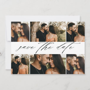 Reserve A Data Elegante Colagem de Fotos de Casamento com Letra d
