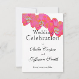 Reserve A Data elegante cor d'água rosa Orquídea floral de pintur
