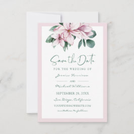 Reserve A Data Elegante cor-de-água rosa-d-água, Eucalipto floral