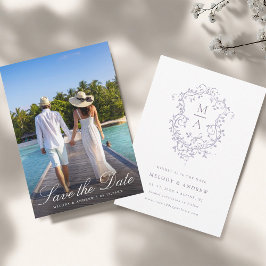 Reserve A Data Elegante Crista Floral de Lavanda Francesa para Fo