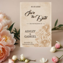 Elegante Design de Save The Date Floral Rústico pa