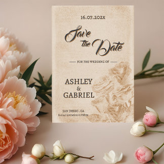 Reserve A Data Elegante Design de Save The Date Floral Rústico pa