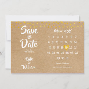 Reserve A Data Elegante Dourado Calendário Cardíaco Russo Boho