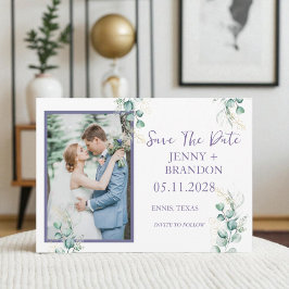 Reserve A Data Elegante Eucalyptus Greenery Foto Floral Boho