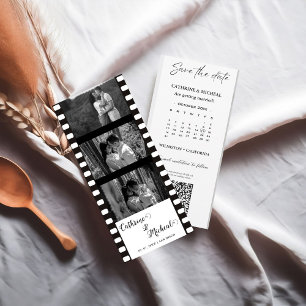 Reserve A Data Elegante Filme Casamento Foto com quadro de strip