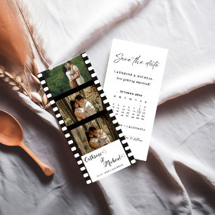 Reserve A Data Elegante Filme Casamento Foto com quadro de strip