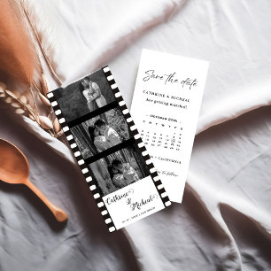 Reserve A Data Elegante Filme Casamento Foto com quadro de strip