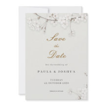 Elegante Floral Branco com Grafia Dourada Salve a 